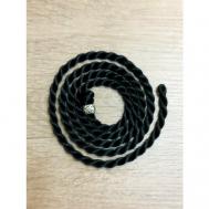 Шнур , натуральный шелк, длина 65 см., черный Багетная мастерская ИП