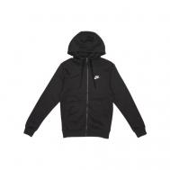 Толстовка  Sportswear Club Fleece Men's Full-Zip Hoodie, капюшон, размер XS, черный Nike