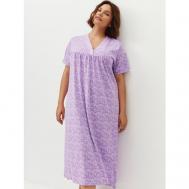 Сорочка  средней длины, короткий рукав, трикотажная, размер 54-56, фиолетовый Deby Do