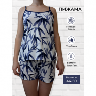 Пижама , размер 44, белый, синий Katrin Joan