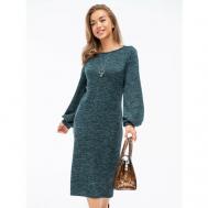 Платье-футляр , повседневное, полуприлегающее, миди, утепленное, размер 48, зеленый ZONE16
