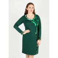 Платье , полуприлегающее, миди, размер 62, зеленый Gala Grosso