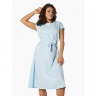 Платье-футляр , полуприлегающее, размер 54, голубой Тамбовчанка