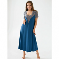 Сорочка , размер 48, голубой Текстильный край