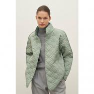 куртка   демисезонная, средней длины, водонепроницаемая, ветрозащитная, стеганая, капюшон, размер XL, зеленый Finn Flare