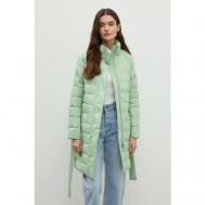 куртка   демисезонная, средней длины, силуэт прямой, водонепроницаемая, подкладка, капюшон, размер XL, зеленый Finn Flare