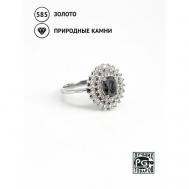 Кольцо , белое золото, 585 проба, александрит, бриллиант, размер 18.5 Кристалл мечты