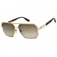 Солнцезащитные очки  584/S, авиаторы, оправа: металл, градиентные, с защитой от УФ, коричневый Marc Jacobs