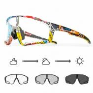 Солнцезащитные очки , спортивные, фотохромные, с защитой от УФ, бесцветный Kapvoe