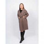 Пальто  демисезонное, размер 44, коричневый 365 clothes