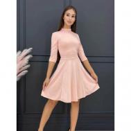 Платье-комбинация прилегающее, до колена, размер 44, розовый Технобренд
