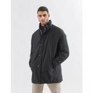 куртка  демисезонная, силуэт прямой, внутренний карман, ветрозащитная, карманы, без капюшона, размер 58, черный Gallotti