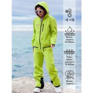 Комбинезон , спортивный стиль, прямой силуэт, капюшон, карманы, размер 46-170, желтый, зеленый Buono