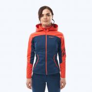куртка   демисезонная, средней длины, силуэт полуприлегающий, ветрозащитная, влагоотводящая, утепленная, размер M, оранжевый, синий Dragonfly