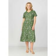 Платье повседневное, размер 58, зеленый Alina collection