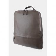 Рюкзак , натуральная кожа, отделение для ноутбука, коричневый Saaj