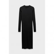 Платье , хлопок, прилегающее, миди, размер 46, черный Thom Krom