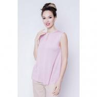Блуза  , повседневный стиль, без рукава, размер 50, фиолетовый Тамбовчанка