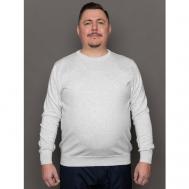 Пуловер , длинный рукав, силуэт прямой, трикотажный, размер 3XL, серый Turhan