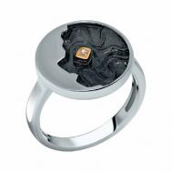Кольцо АЛЬКОР, серебро, 925 проба, родирование, бриллиант, размер 16.5, золотой Алькор