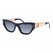 Солнцезащитные очки , бабочка, оправа: металл, градиентные, с защитой от УФ, зеркальные, для женщин, черный DSquared2