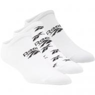Мужские носки  CL FO Invisible Sock 3P, 3 пары, укороченные, размер S INT, белый, черный Reebok