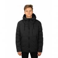 куртка , демисезон/зима, несъемный капюшон, карманы, внутренний карман, утепленная, размер M, серый MERLION