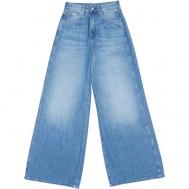 Джинсы широкие  , свободные, завышенная посадка, размер 29/32, голубой Pepe Jeans