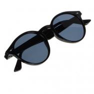 Солнцезащитные очки , круглые, оправа: пластик, с защитой от УФ, для женщин, черный Galante