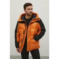 куртка  демисезонная, силуэт прямой, подкладка, несъемный капюшон, ветрозащитная, водонепроницаемая, размер 2XL, оранжевый Finn Flare