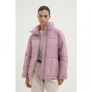 куртка   зимняя, средней длины, водонепроницаемая, карманы, стеганая, съемный капюшон, размер XS, розовый Finn Flare