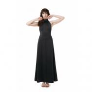 Платье , прямой силуэт, макси, размер XS, черный ZNWR
