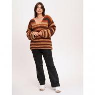 Пуловер , размер L, бежевый, коричневый Amici Sarti