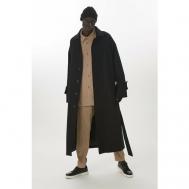Пальто , удлиненное, размер OneSize, черный MR by MERE
