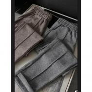 Брюки джоггеры  демисезонные, повседневный стиль, карманы, пояс на резинке, размер 50, бежевый HMP