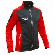 Куртка  RACE, средней длины, силуэт прямой, мембранная, быстросохнущая, ветрозащитная, влагоотводящая, светоотражающие элементы, без капюшона, карманы, размер 56, черный, красный RAY