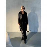 Пальто  демисезонное, оверсайз, средней длины, размер 44, черный Modetta-style