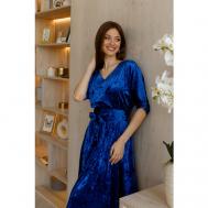 Платье годе , полуприлегающее, миди, размер 52, синий Emansipe
