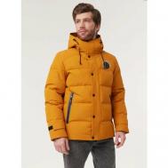 куртка  зимняя, грязеотталкивающая, ветрозащитная, внутренний карман, водонепроницаемая, карманы, капюшон, антибактериальная пропитка, несъемный капюшон, воздухопроницаемая, утепленная, размер 48, горчичный Scanndi Finland