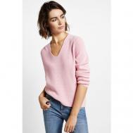 Пуловер , длинный рукав, прямой силуэт, размер S, розовый Cinque
