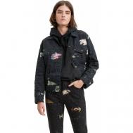 Джинсовая куртка   летняя, силуэт прямой, размер XL, черный Levi's