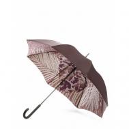 Зонт-трость , полуавтомат, купол 101 см., для женщин, коричневый Eleganzza
