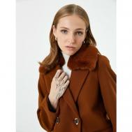 Пальто  , размер 44, коричневый Koton