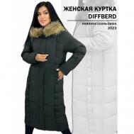 куртка  зимняя, силуэт прямой, карманы, размер 48, черный Diffberd