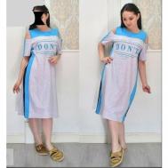 Платье , размер 52, голубой NONAME