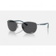 Солнцезащитные очки , овальные, оправа: металл, складные, с защитой от УФ, серый Ray-Ban