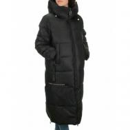 куртка  зимняя, силуэт прямой, влагоотводящая, ветрозащитная, карманы, стеганая, размер 52, черный Не определен