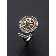 Кольцо обручальное Angelskaya925 Кольцо серебряное с натуральным агатом Спаси и Сохрани, серебро, 925 проба, золочение, чернение, агат, размер 15.5, серебряный, зеленый Ангельская925