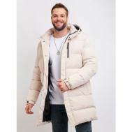 куртка  зимняя, силуэт прямой, водонепроницаемая, ветрозащитная, внутренний карман, стеганая, капюшон, манжеты, размер XL, белый R-Rlx