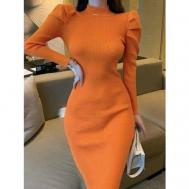 Платье размер 42/48, оранжевый Bei Bei Fashion